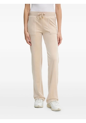 Juicy Couture patch-pocket velour track pants - Neutrals