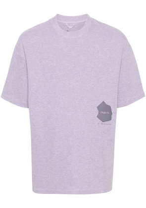 OBJECTS IV LIFE Waffle logo-print cotton T-shirt - Purple