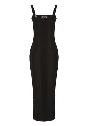 Dolce & Gabbana lace-embellished midi dress - Black