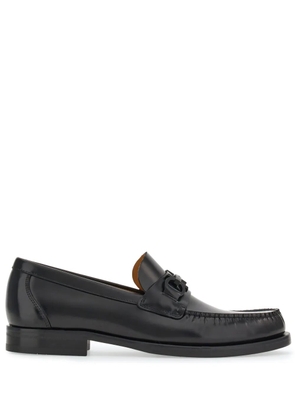 Ferragamo Gancini plaque 35mm leather loafers - Black