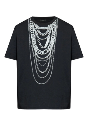 Balmain chain-print T-shirt - Blue
