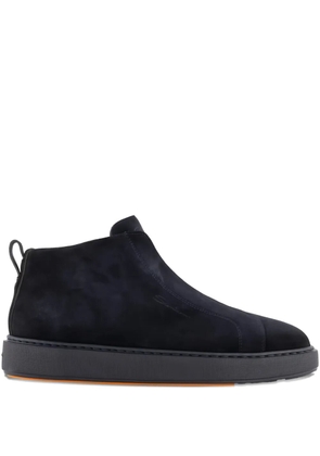 Santoni suede slip-on boots - Blue