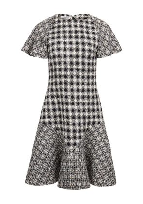 Nina Ricci tweed flared-hem mini dress - Black