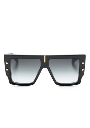 Balmain Eyewear B-Grand rectangle-frame gradient sunglasses - Black