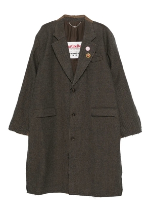 Martine Rose check-pattern coat - Brown