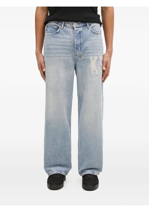Ksubi distressed-logo jeans - Blue