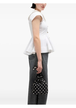 GANNI Bou polka dot bucket bag - Black