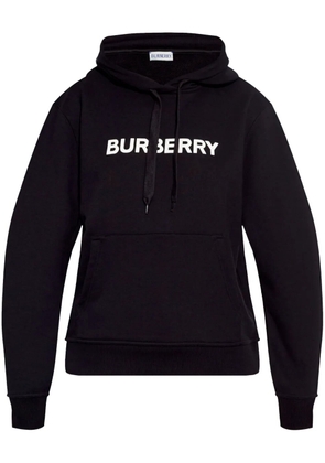 Burberry logo cotton hoodie - Black