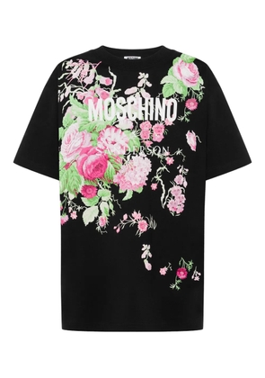 Moschino floral-print cotton T-shirt - Black