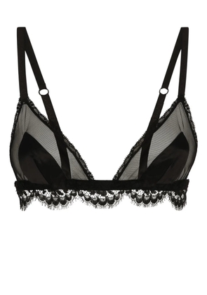 Dolce & Gabbana lace-detailing semi-sheer bra - Black