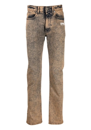 Stella McCartney logo-print straight-leg jeans - Orange