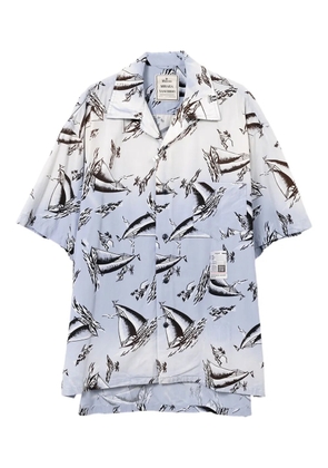 Maison MIHARA YASUHIRO graphic-print shirt - Blue
