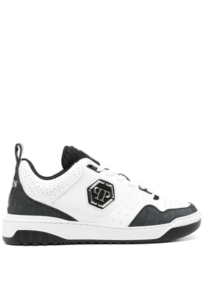 Philipp Plein logo-appliqué sneakers - White