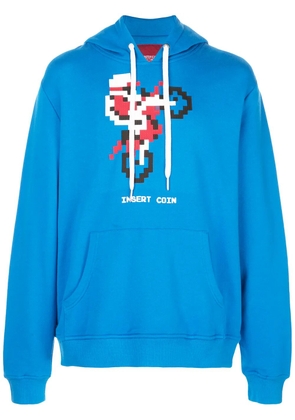 Mostly Heard Rarely Seen 8-Bit motorcycle print hoodie - Blue