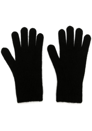 TOTEME ribbed-knit cashmere gloves - Black