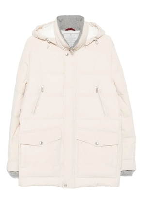 Brunello Cucinelli hooded puffer jacket - Neutrals