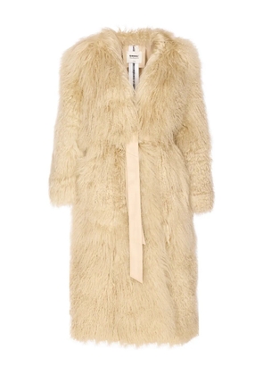 Sword belted fur coat - Neutrals