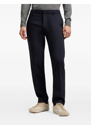 Emporio Armani flat-front tailored trousers - Blue