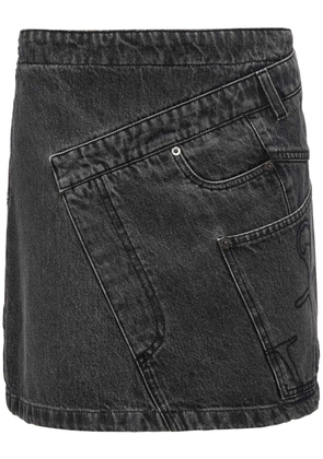 JW Anderson twisted denim mini skirt - Grey