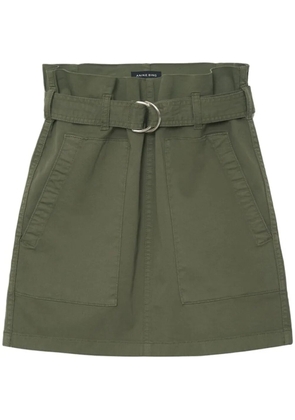ANINE BING Aveline cotton straight skirt - Green
