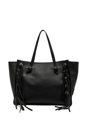 GIANNI CHIARINI Marcella fringe-detail leather tote bag - Black