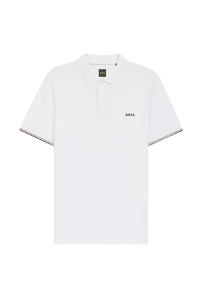 BOSS logo-detail polo shirt - White