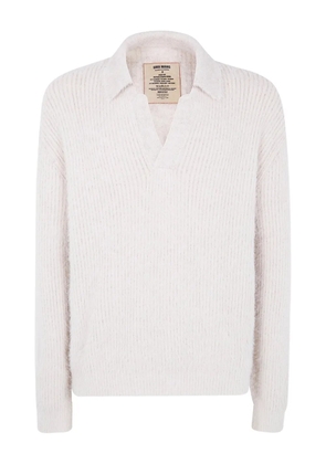 Uma Wang Polo-neck ribbed sweater - Neutrals