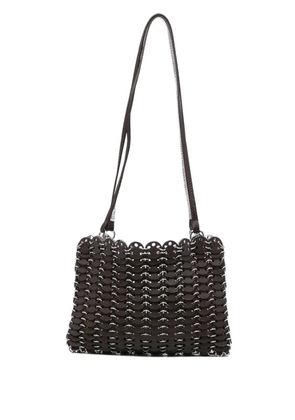 Rabanne chain-link scalloped cross body bag - Brown
