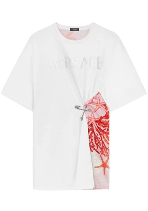 Versace Barocco Sea safety-pin T-shirt - White