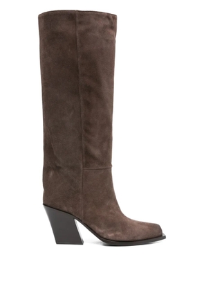 Vic Matie 80mm calf-suede pointed-toe boots - Grey