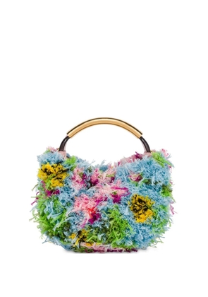 Moschino floral-motif shoulder bag - Blue