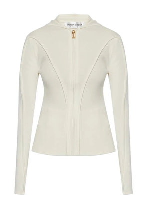 Victoria Beckham zip-up hooded jacket - White
