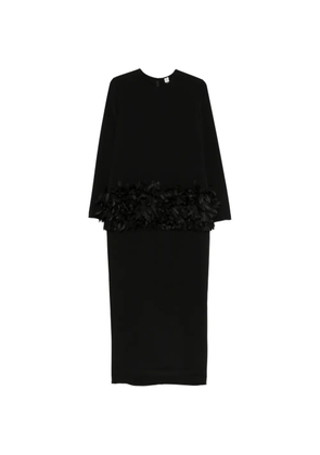 TOTEME petal-detail maxi dress - Black