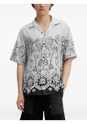 HUGO floral-print short-sleeved shirt - Blue