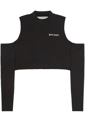 Palm Angels logo-print cut-out top - Black