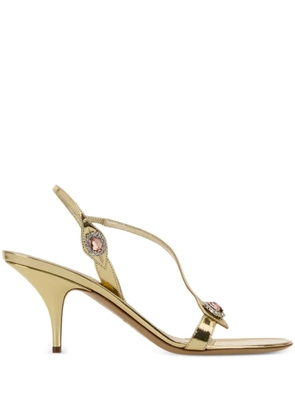 Ferragamo Sibilla leather sandals - Gold