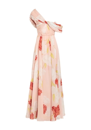 Giambattista Valli One-Shoulder floral-print maxi dress - Pink
