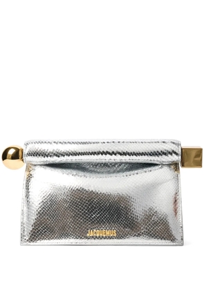 Jacquemus La Rond Carré clutch bag - Silver