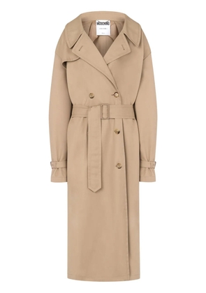 Moschino notched-lapel trench coat - Neutrals