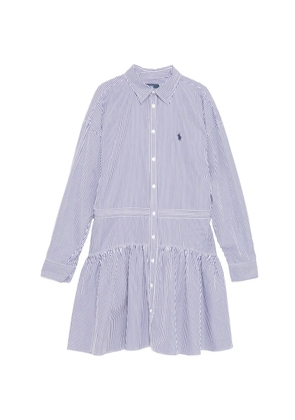Polo Ralph Lauren striped ruffle midi shirt dress - Blue