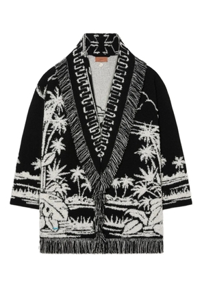 Alanui Palm Grove Tales fringe cardigan - Black