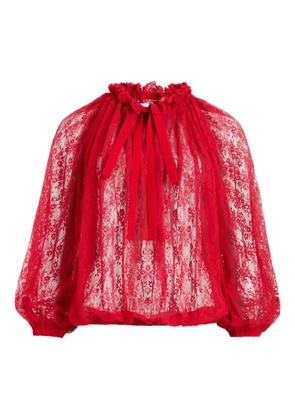 Patou lace drawstring top - Red