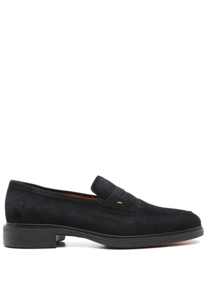 Santoni suede loafers - Blue