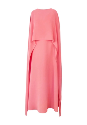Carolina Herrera rear-zip cape-front kaftan - Pink