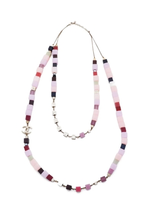 CHANEL Pre-Owned 2009 beads-embellishment necklace - Pink