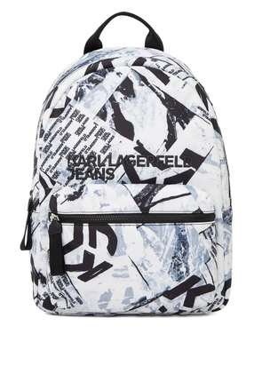 Karl Lagerfeld Jeans all-over print backpack - White