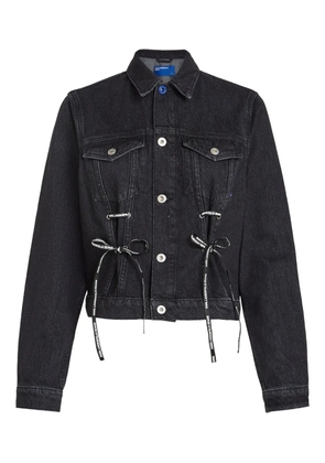 Karl Lagerfeld Jeans lace-tie denim jacket - Black