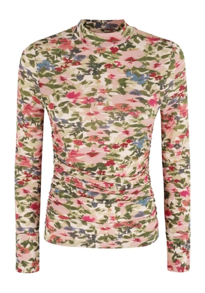 FARM Rio Ikat Tiny Flowers high-neck top - Pink