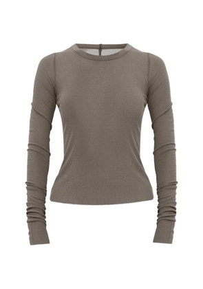 Rick Owens ribbed-knit long-sleeve T-shirt - Grey