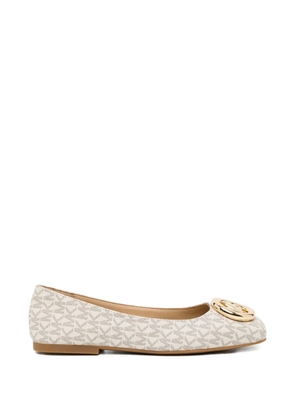 Michael Kors logo leather slide sandals - Neutrals